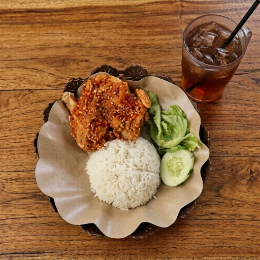 Ayam Geprek + Es Teh
